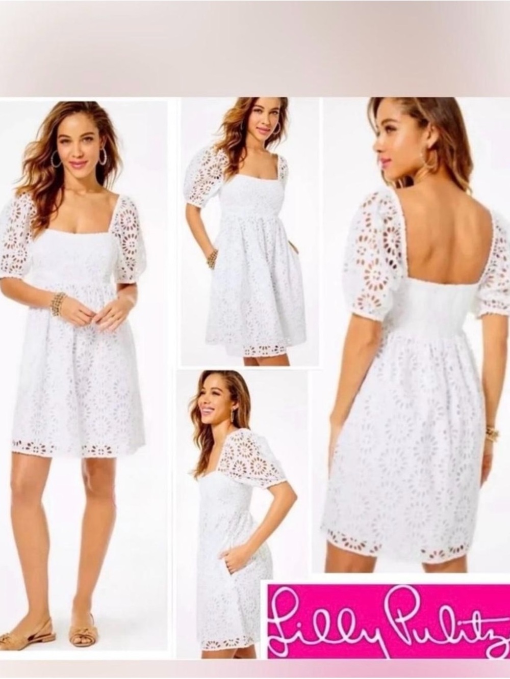 Lilly Pulitzer Kay Short Sleeve Eyelet Dress – Women’s Size 12